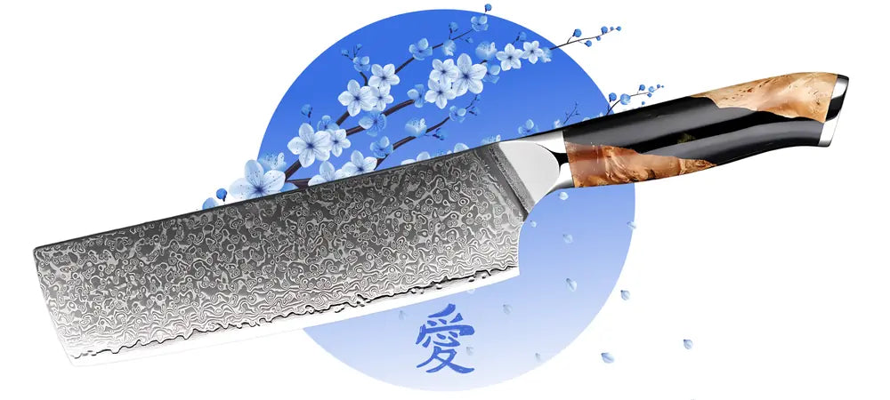 Avec le Nakiri Brume de Matsu, émincer légumes et herbes devient un geste fluide, précis et maîtrisé.