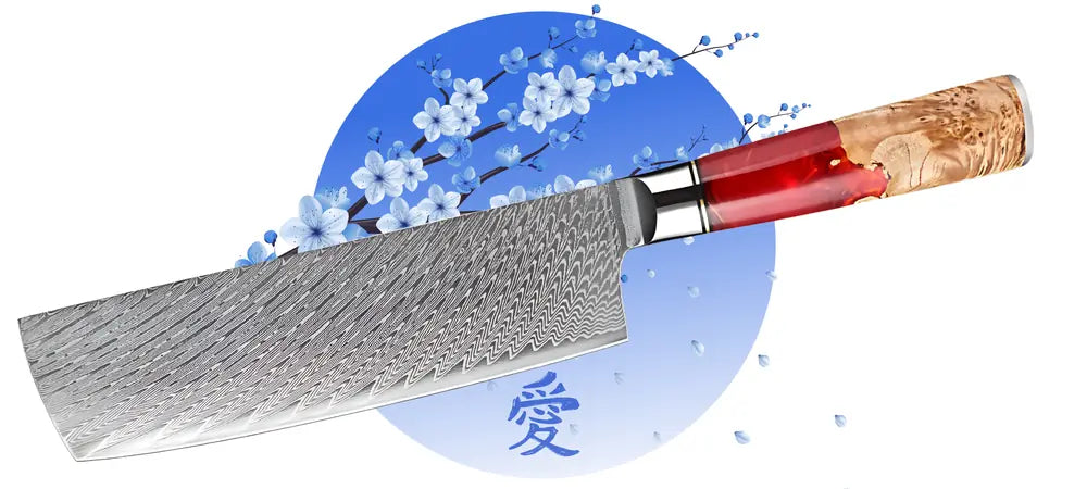 Avec le Nakiri Flamme de Kyoto chaque tranche devient un acte d’élégance entre puissance maîtrisée et finesse absolue.