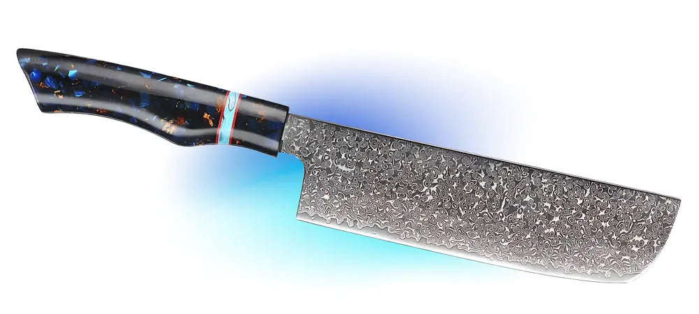 Murmure du Botan un Nakiri à l’esthétique raffinée au service d’une coupe nette et silencieuse sans résistance.