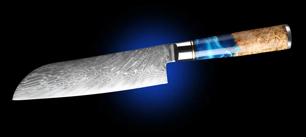 Voie des Astres, le Santoku au design raffiné qui allie tranchant japonais et élégance contemporaine.