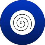 Icône d'une spirale à l'intérieur d'un cercle représentant le contrôle et le confort du manche.